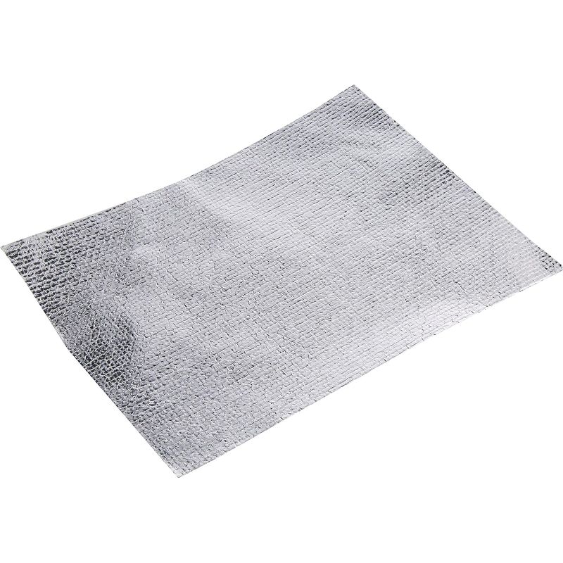 Selbstklebender Isolierschutz Aus Glasfaser- Und Aluminiumgewebe – Selbstklebender Hitzeschild 150 X 200 Mm – Dicke 1–2 Mm Für Kessel
