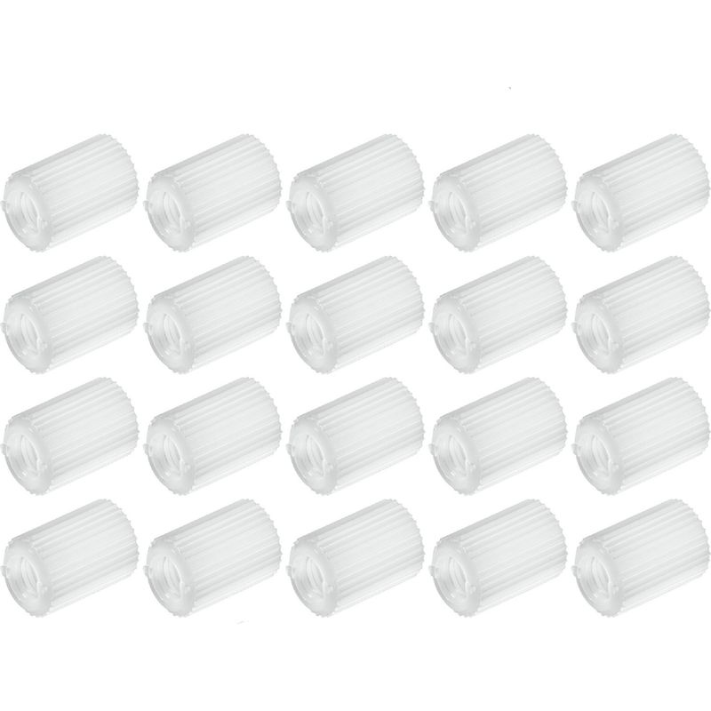 20x Weiße, Gerändelte Polyamid-stecknuss Mit Durchgehendem M6-innengewinde, 18 Mm Länge, Mutter, Schraube, Stopfen, Befestigungselement, Kunststoffhülse