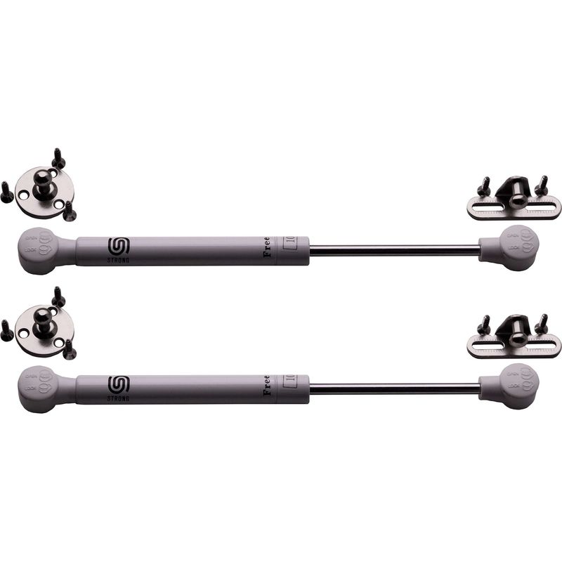 Weiße, Untere Automatische Gasdruckfeder – 2 X 80 N – Hydraulischer Dämpfer Für Möbel – Höhenverstellbar Von 300 Bis 550 Mm