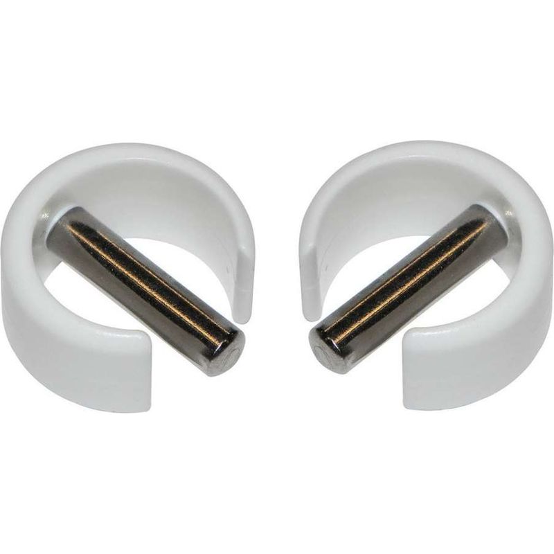 2x Befestigungsclip Mit 4 Mm Durchmesser Stift Für 15 Mm Durchmesser Rollladenkurbelgriff, Weiß, Zum Öffnen Und Schließen Von Fenstern Und Jalousien.