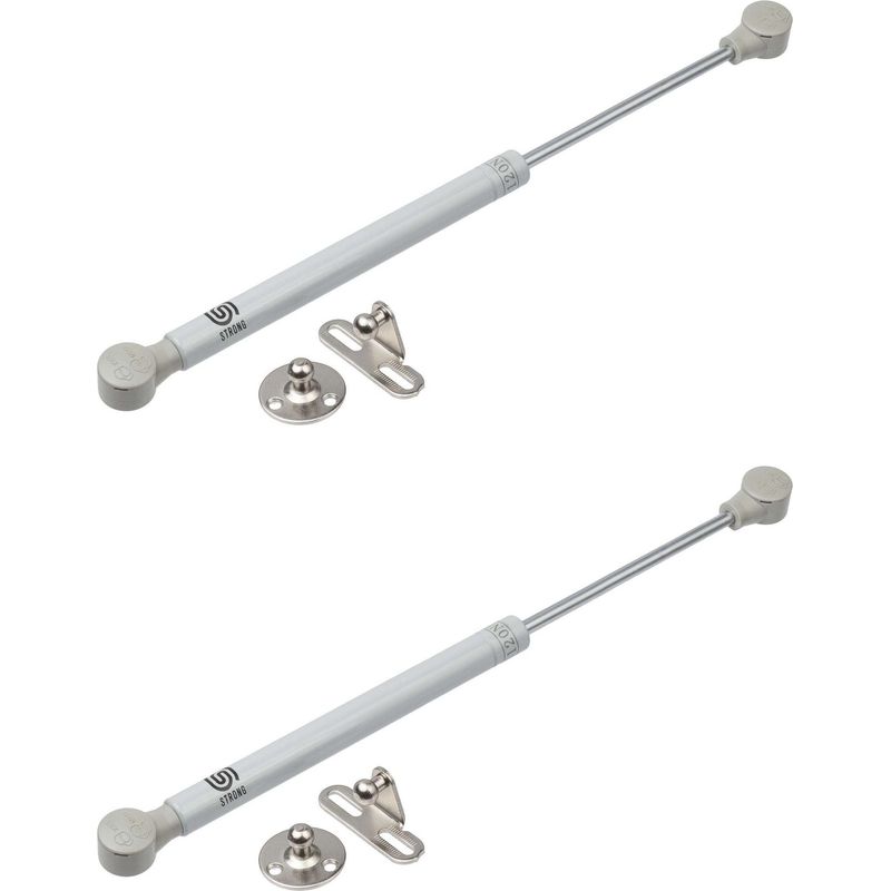 Automatische Gasdruckfeder, 245 Mm – 30 N Federkraft – Silbergrau – Für Türen Und Möbel – Einfache Montage