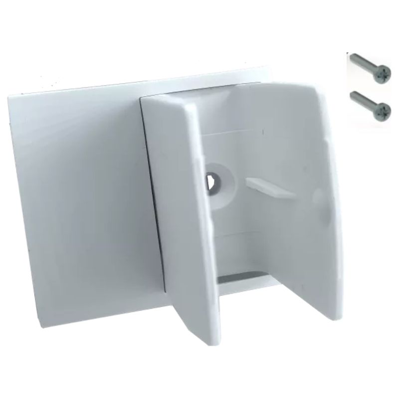 Manueller Rollladenaufzieher – Weißer Kurbelverriegelungsclip Mit 25-mm-offsetplatte – Kunststoff-griffführungsstütze – Für 12-15-mm-kurbelgriffe