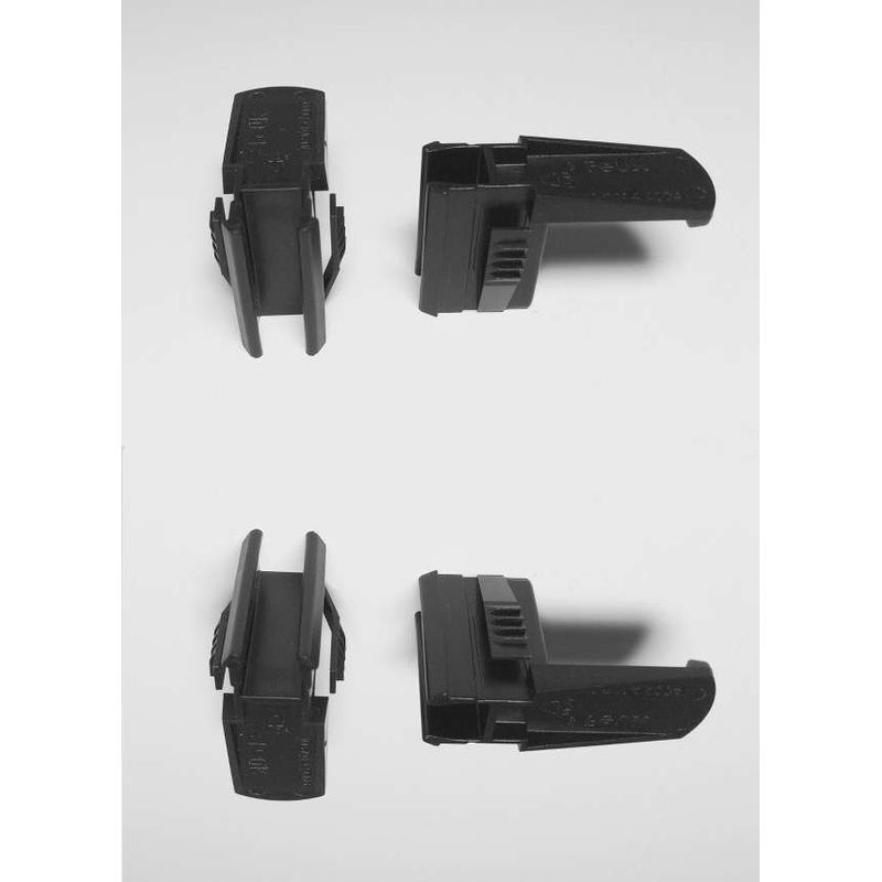 Set Mit 4 Schwarzen Möbelbeinclips Aus Kunststoff – Für 18–19 Mm Starke Sockelleisten – Einfache Montage In Küche Und Bad – Dekorative Oberfläche