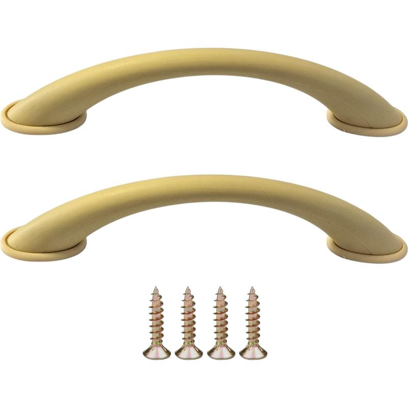 2x Kunststoff-möbelgriffe, 96 Mm Lochabstand, Inklusive Schrauben, Universell Einsetzbar Für Schränke, Küchentüren, Kleiderschränke, Schubladen, Sideboards Und Mehr. Kiefernholz