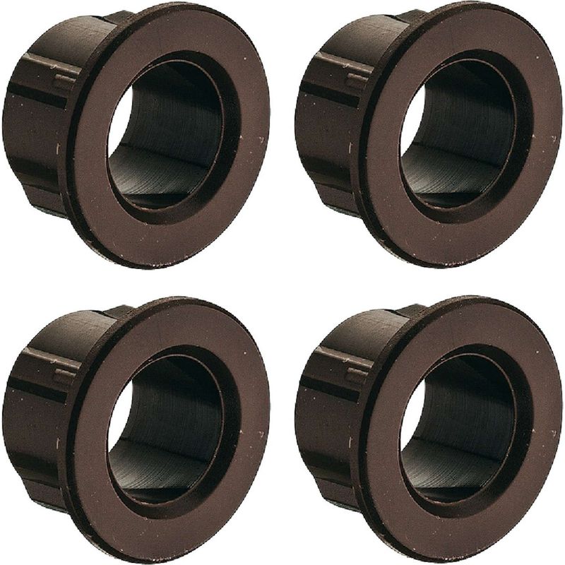 4x Braune Kunststoff-führungshülsen Ø 22 Mm, 10 Mm Tief, Für Drehknöpfe An Wohnwagen, Für Aufgesetzte Druckverriegelungen, Sicherheitsriegel