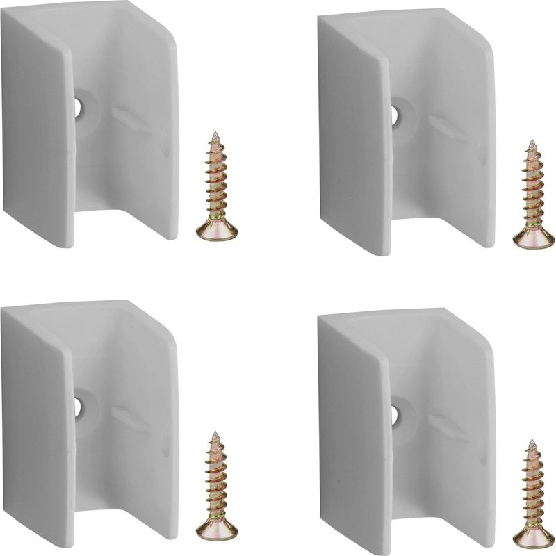 4x Graue Rollladenkurbel-verriegelungsclips, Führungshalterung, Kunststoffgriff 15 Mm - 18 Mm, Universelle Fenster-/wandschraubenbefestigung