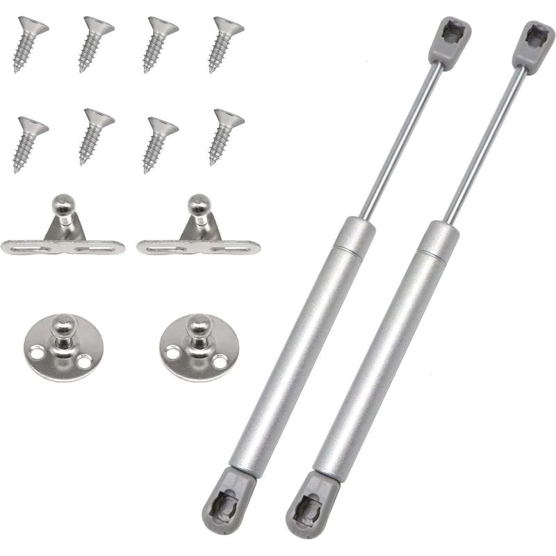 Automatische Graue Gasdruckfedern – 2er-set – Tragkraft 120 N – Hub 12 Kg – Höhenverstellbar 300–500 Mm – Für Möbel Und Türen