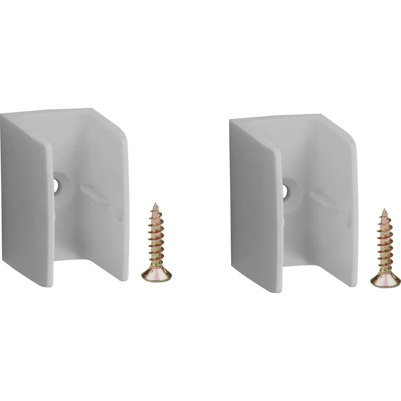 2x Graue Rollladenkurbel-verriegelungsclips, Kunststoff-griffführungsstütze, 15 Mm – 18 Mm, Universelle Fenster-/wandschraubenbefestigung