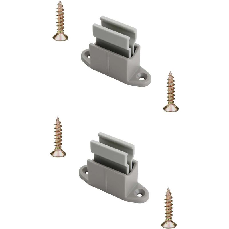 2x Verstellbare Kurbelverriegelung Für Rollläden, Grau, Führungsschiene, 14-mm-kunststoffgriff, Universelle Fenster-/wandschraubenbefestigung