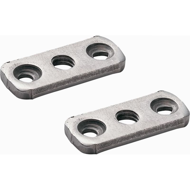 Rechteckige Bettgestellmuttern, 3 Löcher, M7 X 150, Stahl, Möbelmontageschrauben, Antikholz