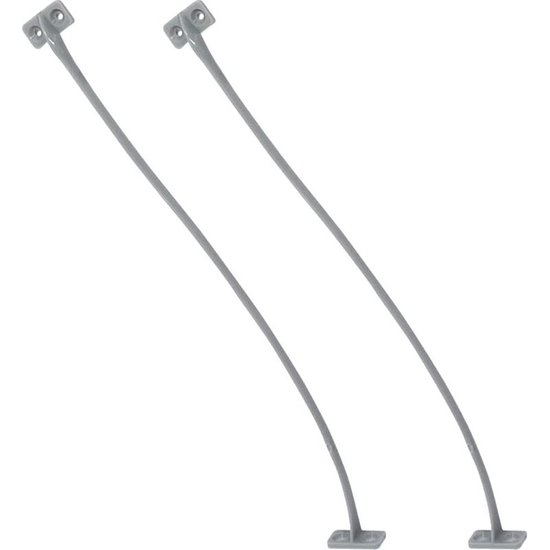 Türöffnungsbegrenzer Für Schranktüren (200 Mm) – Anschraubbare Haltestrebe – Grauer Kunststoff Für Hartholz – Maximale Belastung: 50 Kg