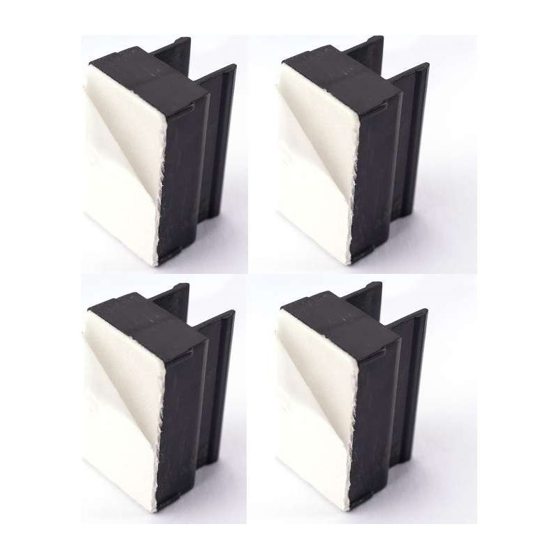 Set Mit 4 Selbstklebenden, Schwarzen Pvc-sockelleistenclips, 32 Mm X 20 Mm – Schnelle Befestigung Von Möbeln – Ideal Für Küche Und Bad