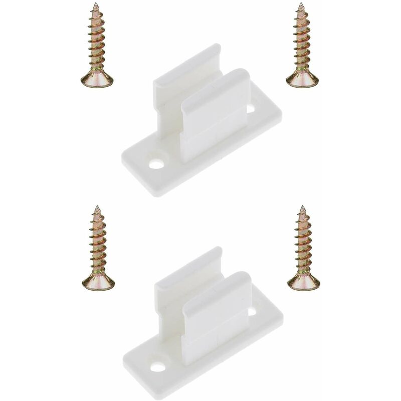 Set Mit 2 Kurbelgriff-verriegelungsclips Für Rollläden – Weißer Polyamid-kunststoff – Universeller Durchmesser 13 Mm – Zum Anschrauben An Der Wand