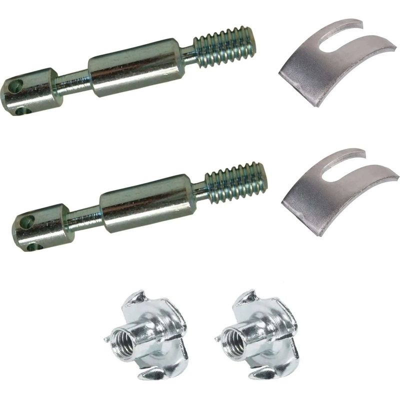 Komplettes Set: 2 X 6 Mm X 50 Mm Montagebolzen – 2 X M6 Stahl-klauenmuttern – 2 X 38 Mm Gabelträger Für Die Möbelmontage