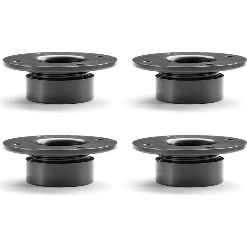 Verstellbarer Möbelfuß 15 Mm – Verstellbar Bis Zu 3 Mm – Anthrazitgrauer Kunststoff – Zum Anschrauben – Tragkraft 200 Kg