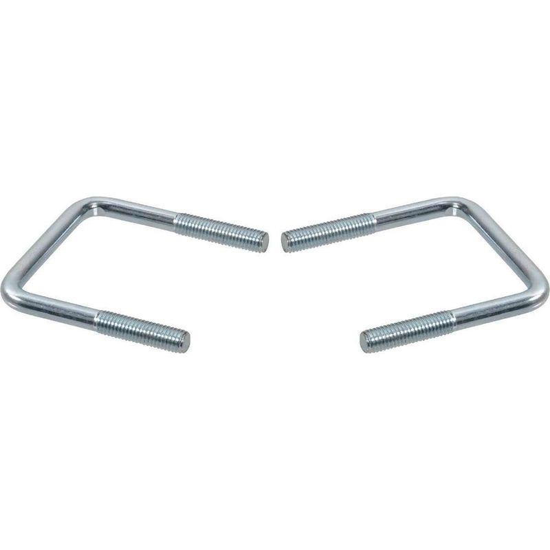 Quadratische U-förmige Rohrschelle, Verzinkter Stahl – 2 X M8 X 40 Mm – Rohrbefestigungsflansch – Halterung Für Innen- Und Außeninstallationen
