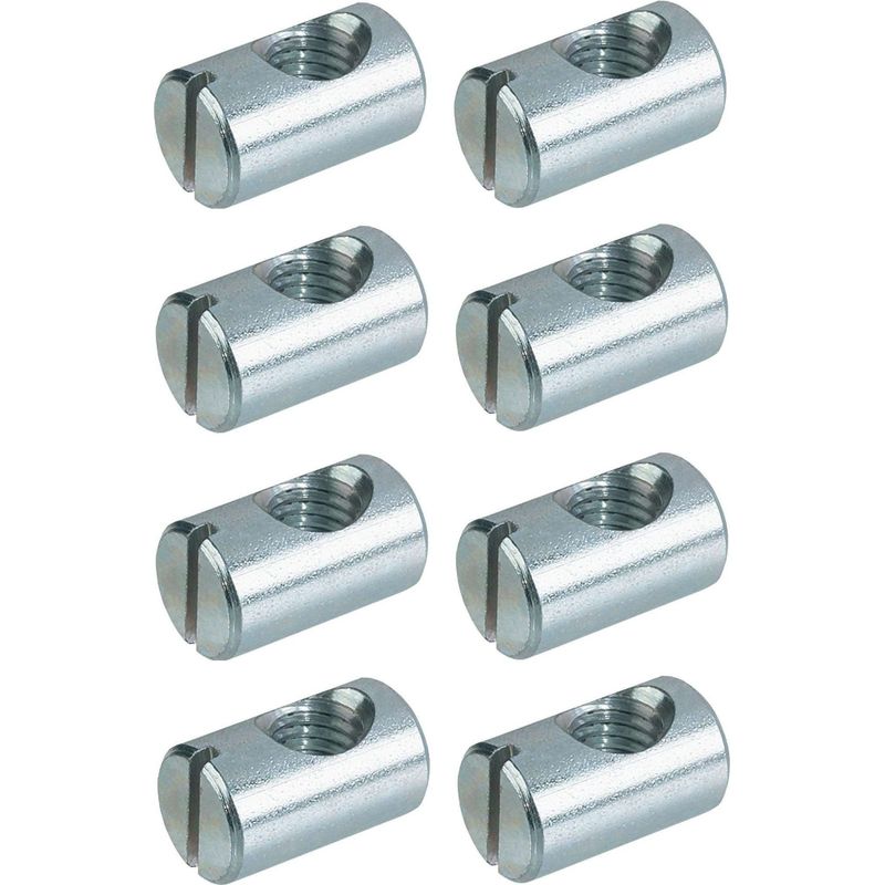 X M6-zylindermuttern – Stahl Für Möbelmontage – Länge 20 Mm – Verbindungselement Für Babybett, Kinderbett, Tisch, Stuhl, Kleiderschrank, Regal