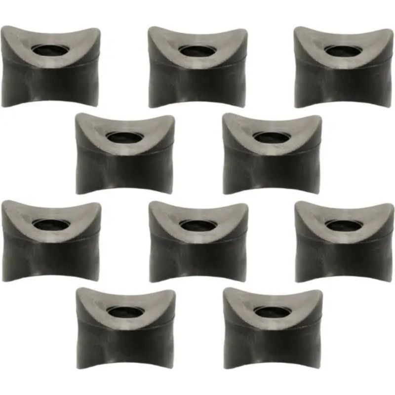 Packung Mit 10 Doppelkonkaven Kunststoff-distanzstücken Ø 25 Mm – 5 Mm M8 – Für Rohre Von 25 Bis 32 Mm – Schwarzer Hdpe-kunststoff