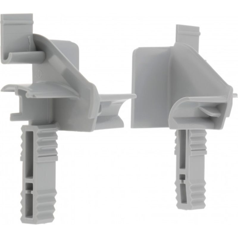 Aluréno Zf Rollladen-tulpenbeschläge (paar) Für 12–15 Mm Lamellen, Graues Pvc, Trichter, Universal-führungsschiene, Fensterschutz, Rollladenzubehör