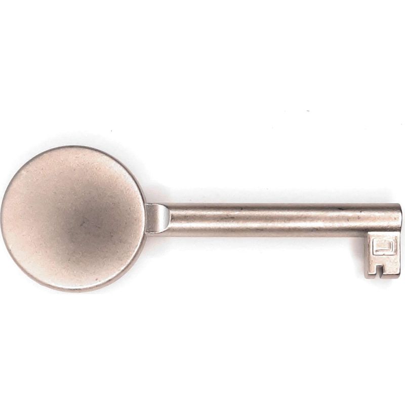 Runder Möbelschlüssel (70 Mm), Matt Vernickelt – Modernes Design – Für Möbel Und Schränke – Elegant Und Funktional