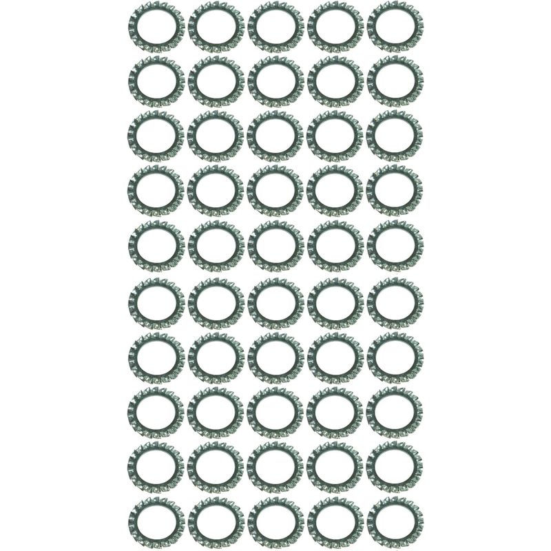 50x Flache Lüfterscheibe Mit Außenverzahnung, Gezahnte Sicherungsscheibe Aus Verzinktem Stahl, Din 6798, Form A, Sicherungszahn, Befestigungsschraube/-bolzen, Eisenwaren, Elektrotechnik, M12x20,5x1 Mm
