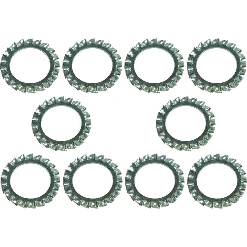 10x Flache Lüfterscheibe Mit Außenverzahnung, Gezahnte Sicherungsscheibe Aus Verzinktem Stahl, Din 6798 Form A, Sicherungszahn, Befestigungsschraube/-bolzen, Eisenwaren, Elektrotechnik, M18x30x1,4 Mm