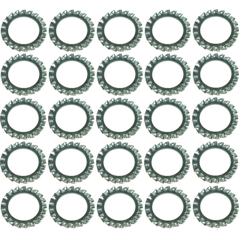 25x Flache Lüfterscheibe Mit Außenverzahnung, Gezahnte Sicherungsscheibe Aus Verzinktem Stahl, Din 6798 Form A, Sicherungszahn, Befestigungsschraube, Bolzen, Eisenwaren, Elektroinstallation, M16x26x1,