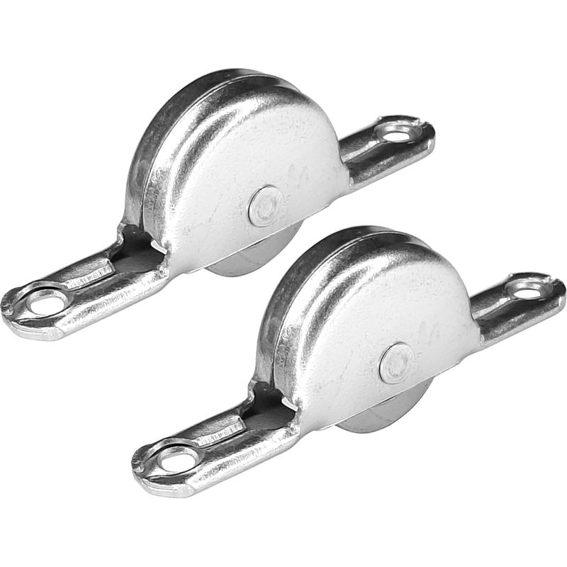 24-mm-gleitschiene Für Kleiderschränke – Verzinkter Stahl – Kugellager Für Leichtgängigen Lauf – Für Nylon- Oder Stahlschienen – Höhe 28,5 Mm