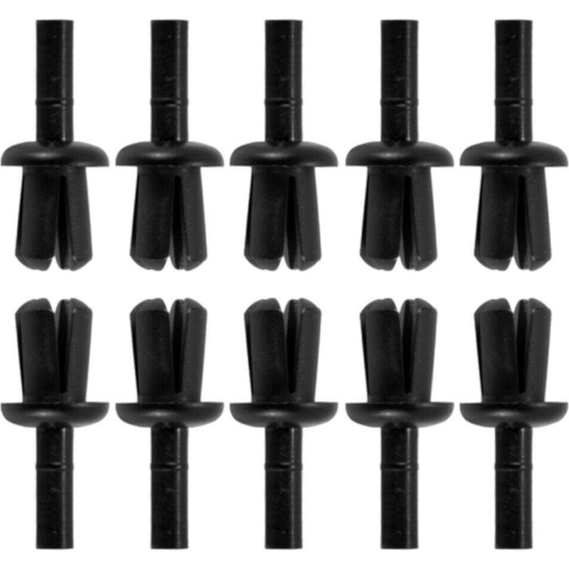 10x Einschlagnieten Ø4 X 1,5-6 Mm Kunststoff-spreizclips Zur Befestigung Von Stoßstangenverkleidungen