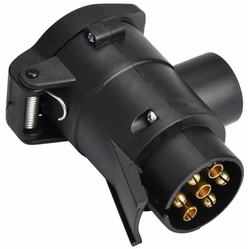 Langer Adapterstecker Für Anhänger, 7 Stecker Auf 13 Buchsen, 12 V, Schwarzer Kunststoff, Für Auto, Fahrzeug, Wohnwagen, Wohnmobil, Anhängerkupplung, Stecker, Konverter, Sicherheit, Signalisierung