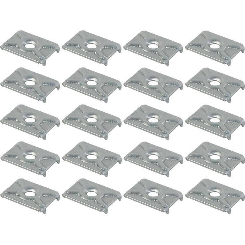 Packung Mit 20 Möbelrückwandclips 19,6 X 14 Mm – Stahl Mit Zinken – Montage Und Befestigung Von Rückwänden