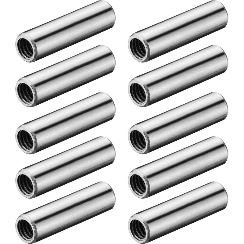 Packung Mit 10 M4-gewindeeinsätzen Aus Rohstahl – Metrisches Gewinde, Standardsteigung – 5 Mm Außendurchmesser – 15 Mm Länge