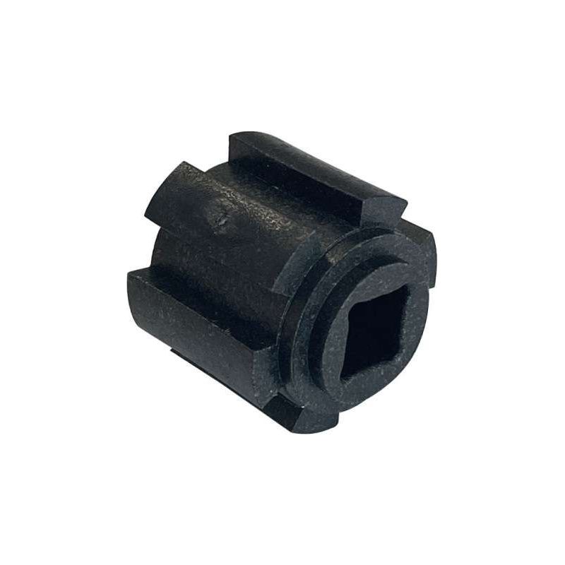 Nabe Für Rollladenwinde, 27-mm-klauenkupplung (außengewinde), 10-mm-vierkantausgang, Verstärkter Schwarzer Kunststoff, Zf-endkappe Zum Öffnen Und Schließen Von Fensterrollos