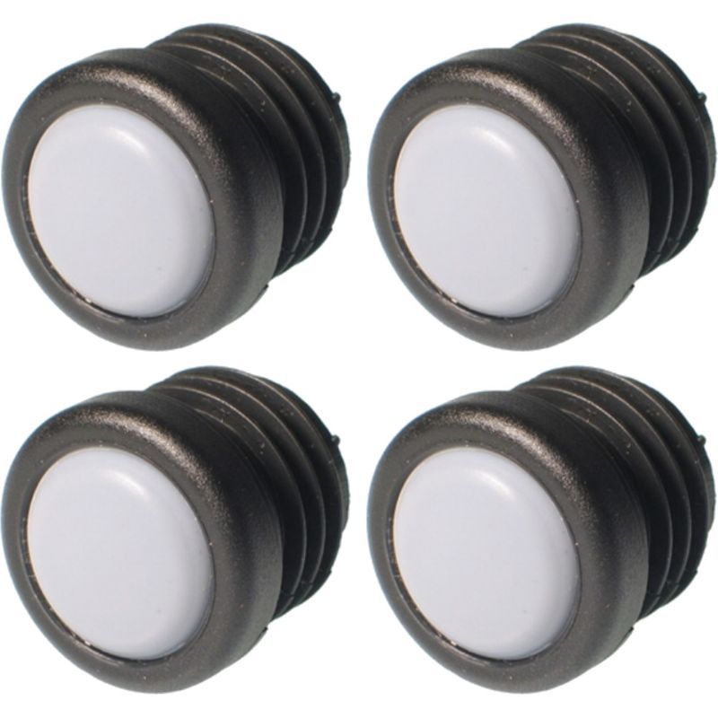 4x Runde Ptfe-teflon-rohrkappen (30 Mm), Schwarz, Für Stühle Und Möbel