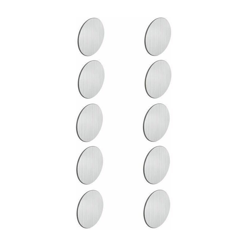 10 Selbstklebende Schraubenabdeckungen, Aluminiumgrau, 13 Mm Durchmesser