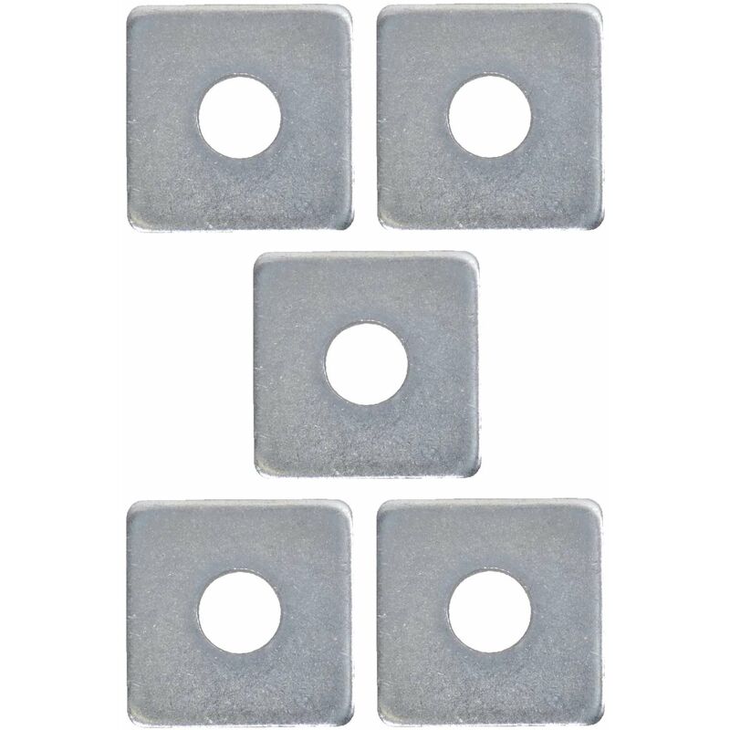 5x Vierkant-unterlegscheibe Mit Rundem Loch Aus Stahl Din 436 Universal-konstruktions-holzschraubenbolzen, M16 X 50 X 5 Mm