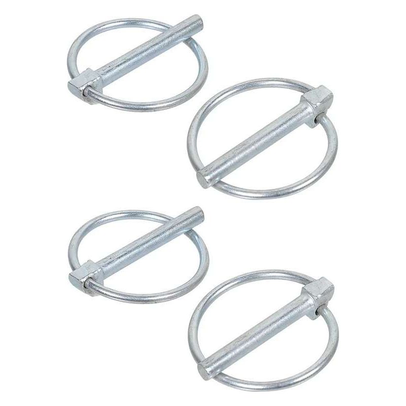 Satz Mit 4 Verzinkten Stahlclipstiften 7 Mm X 43 Mm – Universell Einsetzbar Für Rasenmäher, Traktoren, Motorhacken, Anhänger