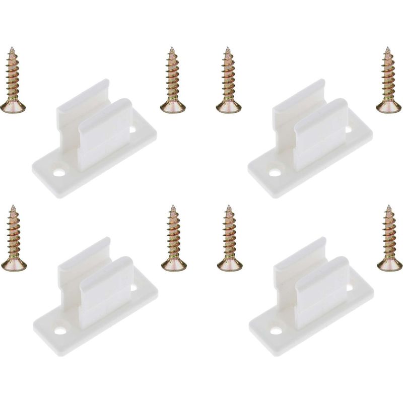 4er-set Kurbelverschlussclips Für Rollläden – Weißer Kunststoff – Universal 13 Mm – Zum Anschrauben – 34,5 Mm Achsabstand