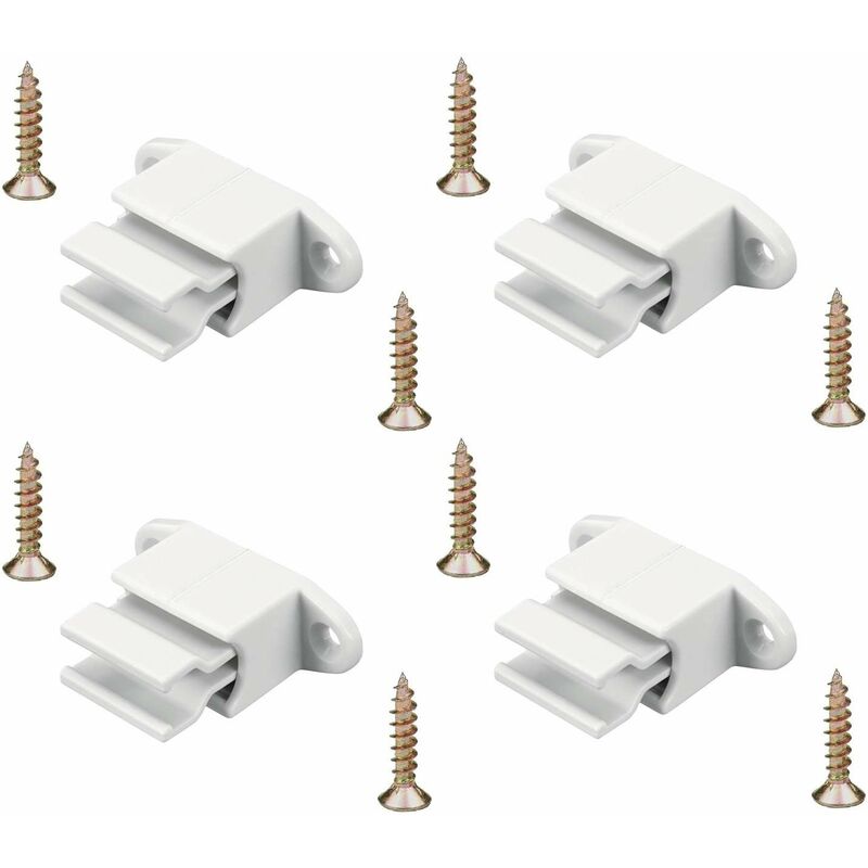 4x Verstellbare Weiße Rollladen-kurbelhalterung, Führungsstütze, 14 Mm Kunststoff, Universelle Fenster-/wandschraubenbefestigung