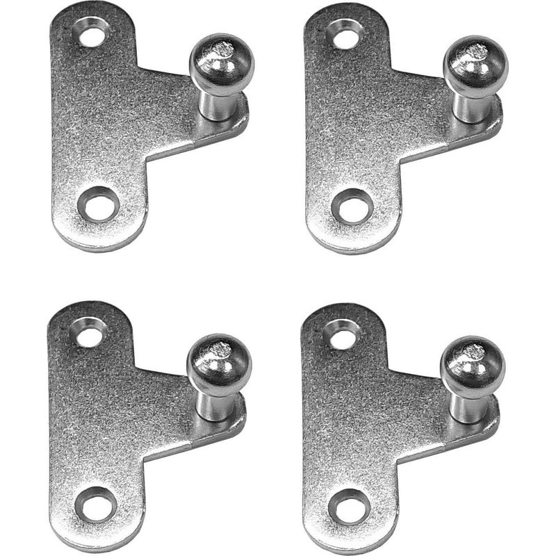 Satz Mit 4 Kugelgelenken Für Möbelscharniere – Verchromter Metallverbinder – Kugeldurchmesser 10 Mm – Schnellantrieb Für Klapptüren