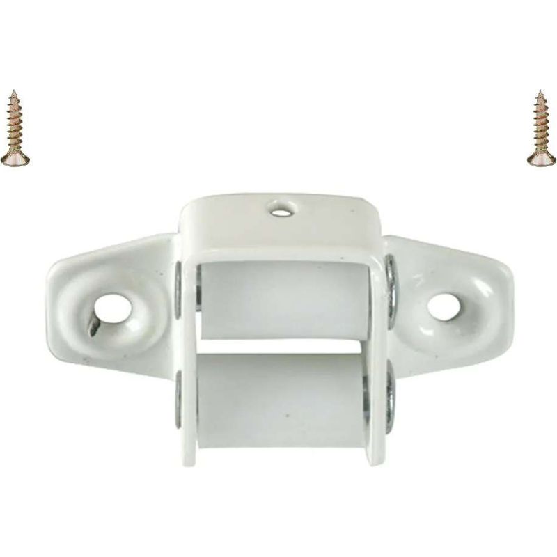 Führungsschiene Für Rollladenbänder (15–18 Mm), Weiß Lackierter Stahl, Horizontale Schraubbefestigung, 37 Mm Achsabstand. Zubehör: Rollladen, Aufziehen, Befestigen, Fenster, Jalousie, Abschluss