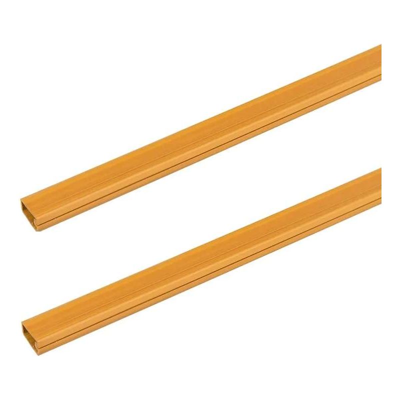 Selbstklebender Kabelkanal 2 X 1 Meter – Pvc In Heller Holzoptik, 12 X 7 Mm – En 50085-norm – Brennbarkeitsklasse B