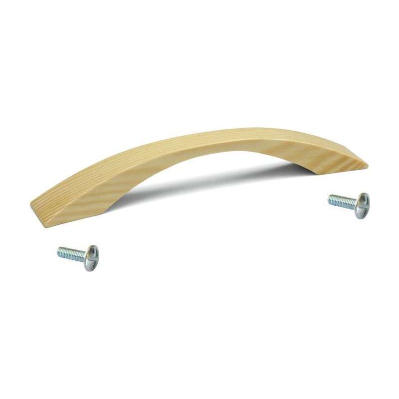 Möbelgriff Aus Lackiertem Kiefernholz, 128 Mm Lochabstand, 175 Mm Länge, 27 Mm Höhe, Inklusive Schrauben. Für Schränke, Küchentüren, Kleiderschränke, Schubladen, Sideboards Und Kommoden.