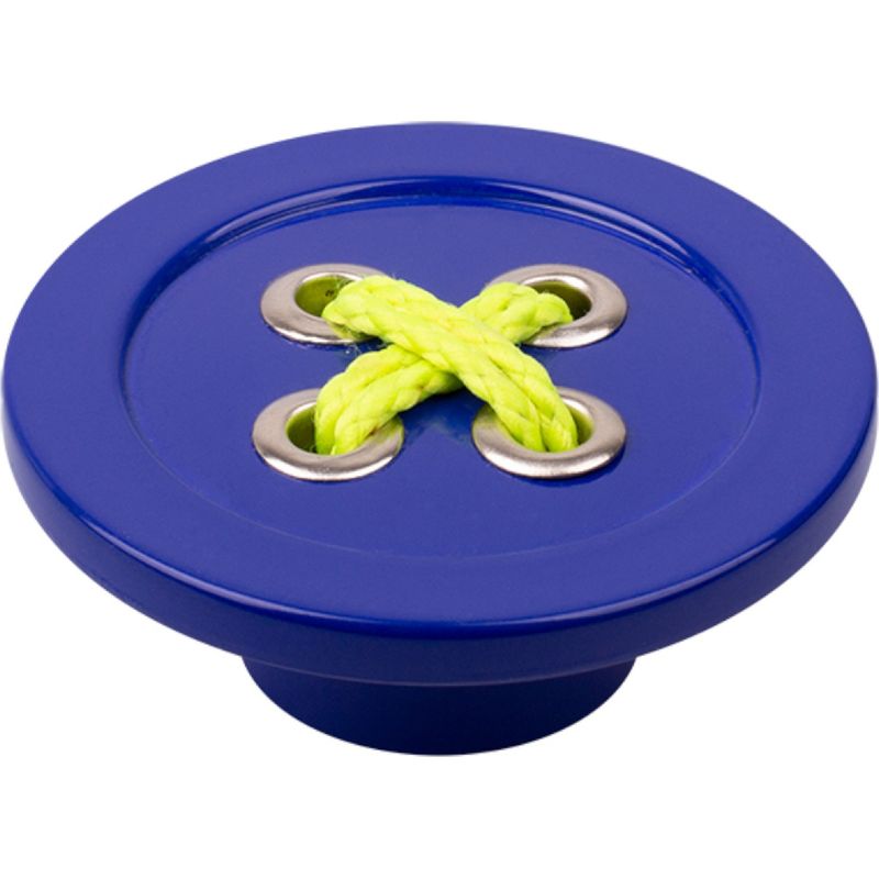 Runder Knauf Mit Kordel, Möbelgriff, Ø 58 Mm, Höhe 22 Mm, Mit Schraube, Für Schublade, Kommode, Kinderzimmer, Original, Blauer Kunststoff