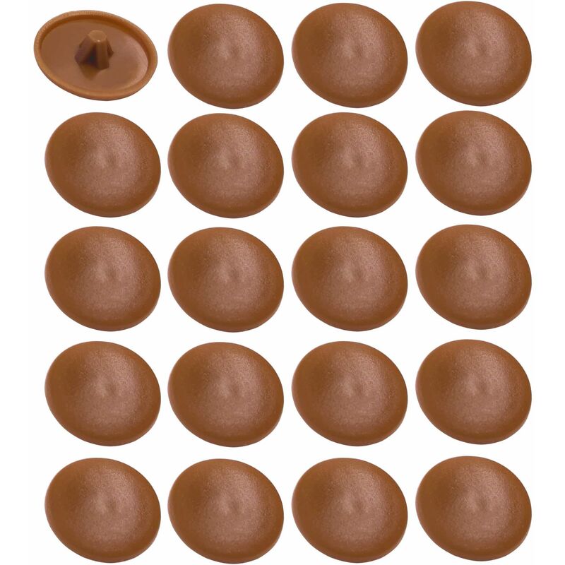 20 X 11,5 Mm Pozidriv Pz2 Kreuzschlitz-schraubenkappen Aus Kunststoff, Universelle Möbelschutzkappen, Kirschbraun
