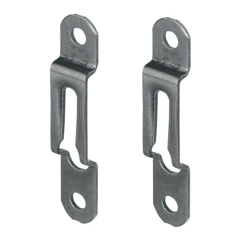 2x Montagebeschläge Aus Bronzestahl Für Holz, 16 Mm Dick X 12 Mm Breit, Zur Befestigung Von Möbel-, Bett- Oder Sockelleistenhalterungen