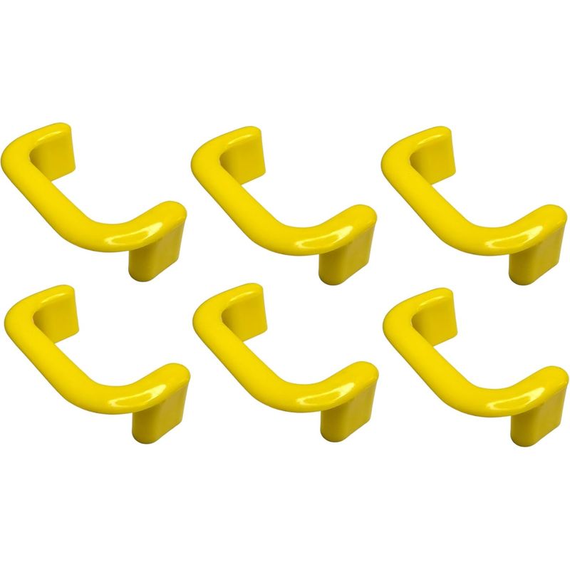 6x Kunststoff-möbelgriffe, 64 Mm Lochabstand, Universell Für Schränke, Küchenschränke, Schubladen, Buffets, Haushalt, Gelb