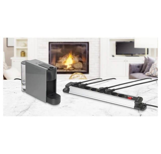 Sygonix - SY-4538258 Steckdosenleiste 8fach Schwarz, Silber Schutzkontakt 1 St.