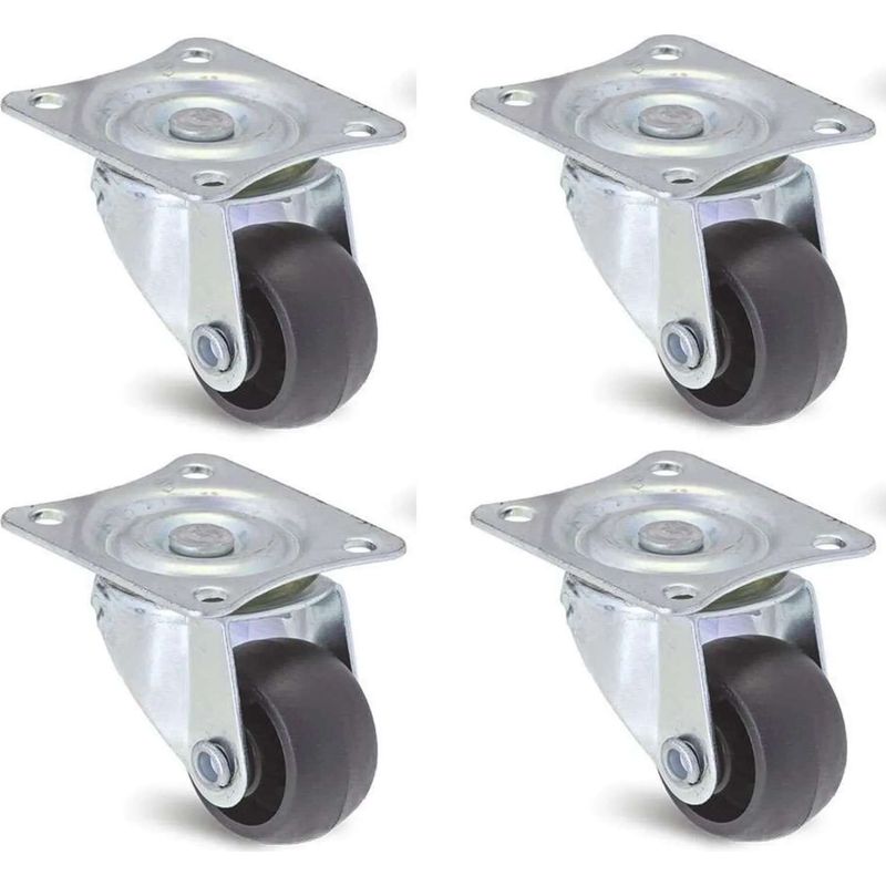 4 Lenkrollen, 25 Mm Durchmesser – 10 Kg Tragkraft Pro Rolle – Universeller Metallsockel – Für Möbel, Transportwagen Und Aufbewahrungsmöbel