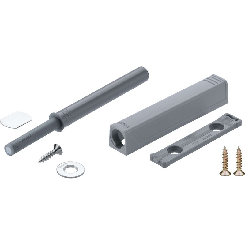 Verstellbarer Magnetischer Druckverschluss Für Möbel – Inklusive Schraubadapter – Einfache Schraubbefestigung – Farbe: Grau Ral 7036 - 956a1201